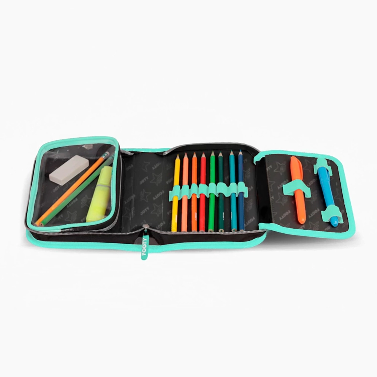 Cartuchera Escolar Footy 2026 Pro Gamer Azul Desplegable 1 Piso Art.F264074